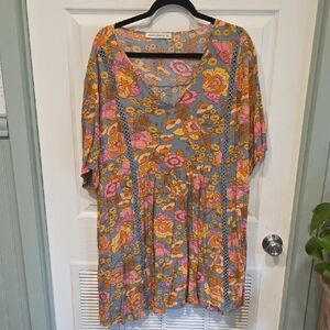 Floral V-Neck Women's Top